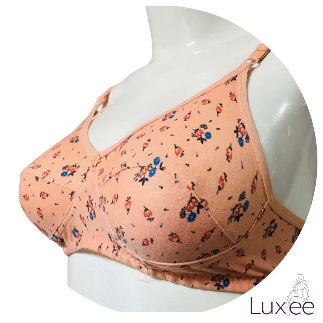 Cotton Printed Wire Free, Non Padded Everyday Women Bra, Summer